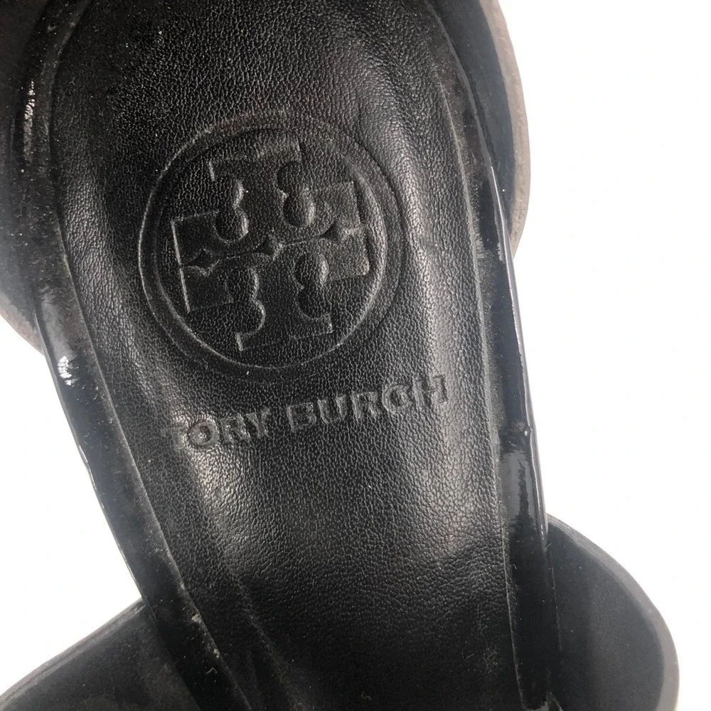 Tory Burch black and silver strap he'll size‎ 9.5M